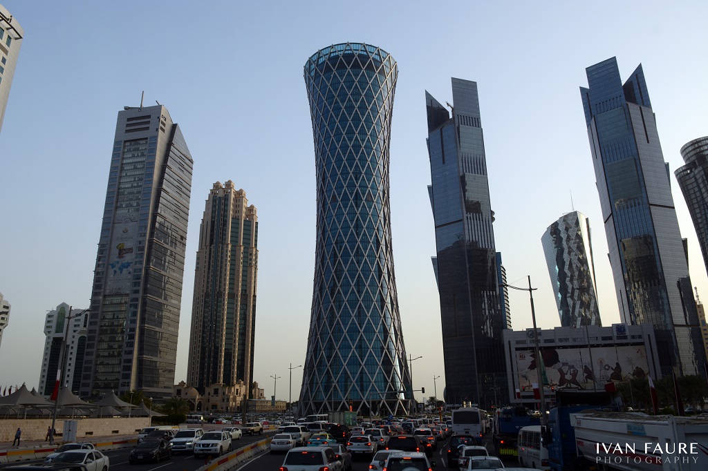 Centro financiero de Doha desde el Dohabus